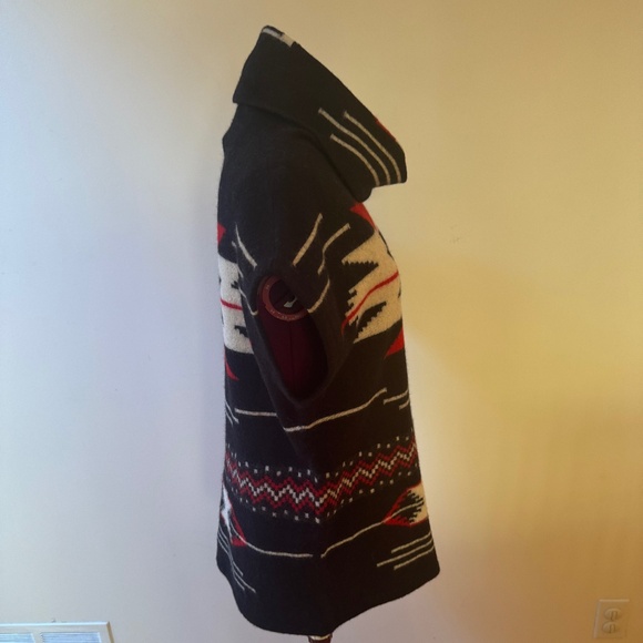 LRL Lauren Jeans Wool Aztec Design Sleeveless Turtleneck Pullover Sz.M - Picture 4 of 9